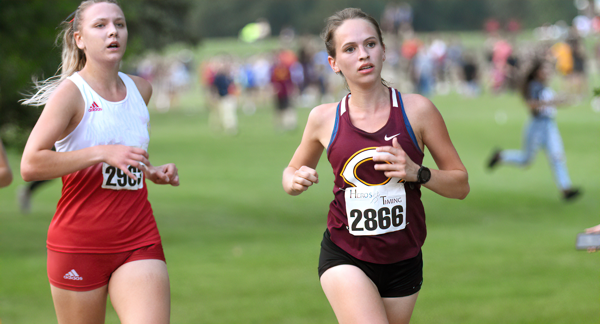 Kaitlyn Rooney posted the biggest improvement at the Carleton Invite. She bettered her 2019 marks by over 100 places and three minutes.