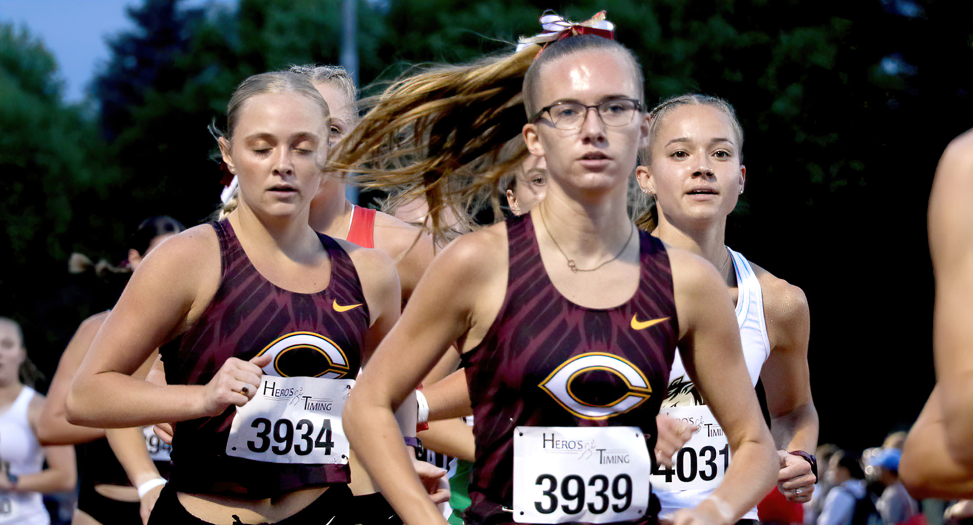 First-year runner Ashley Nelson posted a PR time at the season-opening MSUM Twilight Meet. (Photo courtesy of MSUM Sports Info Office)