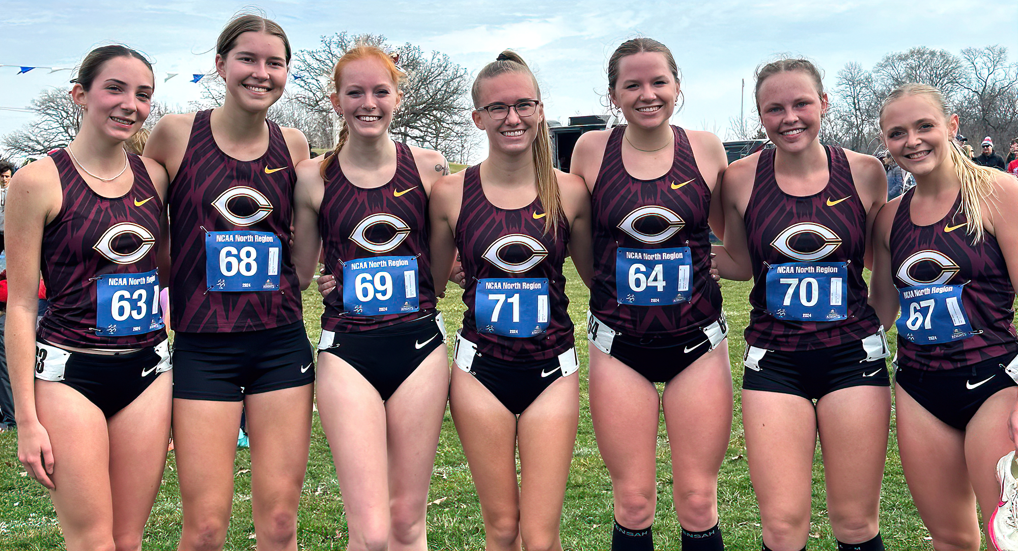 Concordia finished the 2024 season by competing at the NCAA Regional Meet. Senior Drew Frolek (far right) led the team with a time of 24:00.