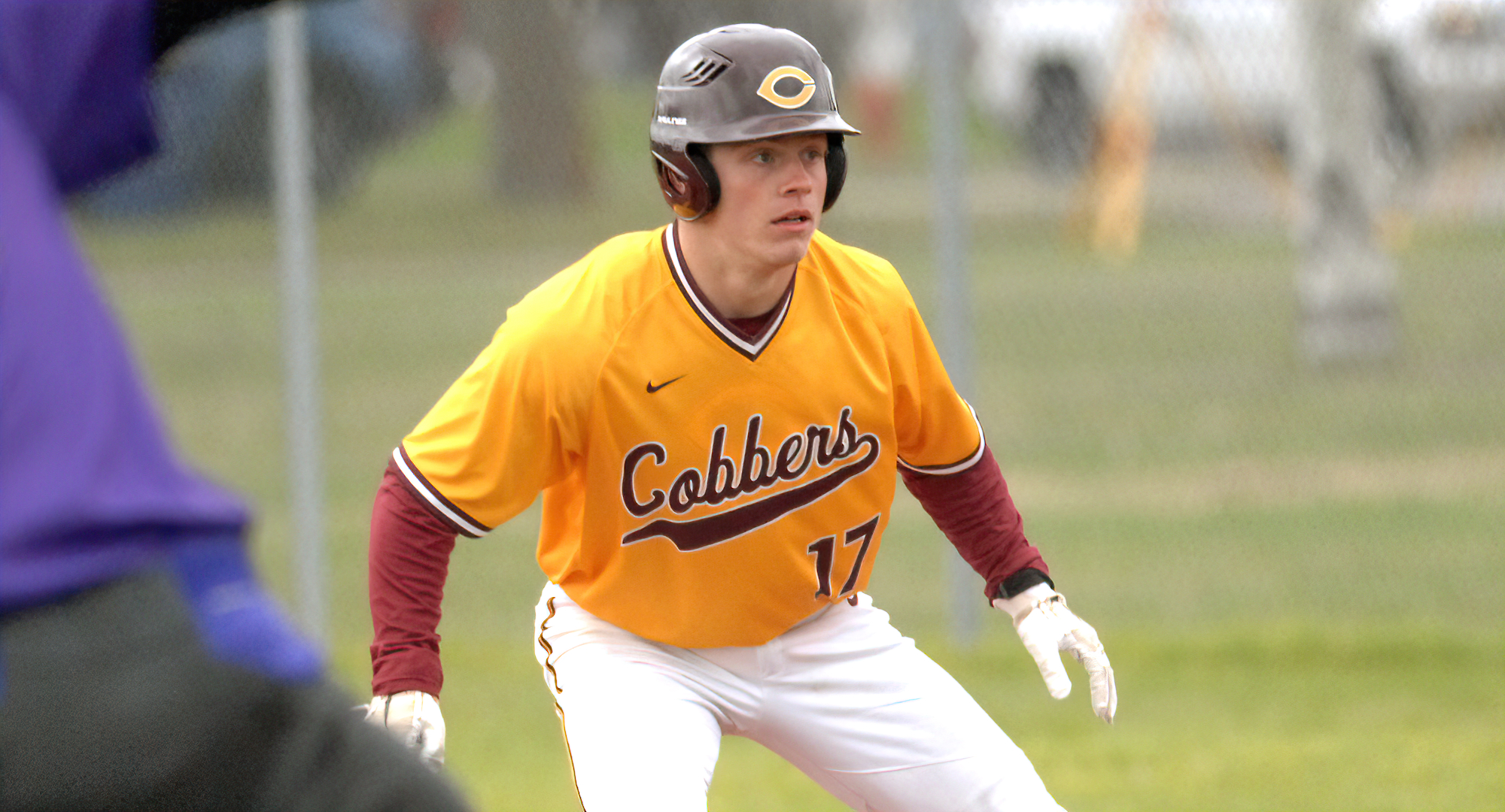 Andy Gravdahl had a 3-run triple in the fifth inning of Game 1 in CC's doubleheader at SJU which gave him the school record for triples in a career.