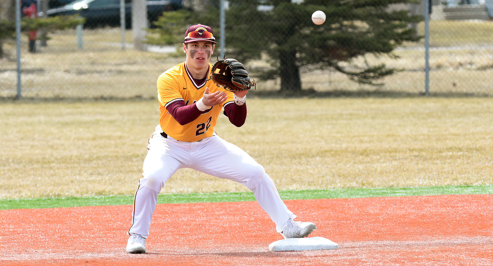 Jake Christianson had multiple hits in both games of the Cobbers' DH at St. Olaf. He went 5-for-8 on the day and is hitting .614 in the last five games.