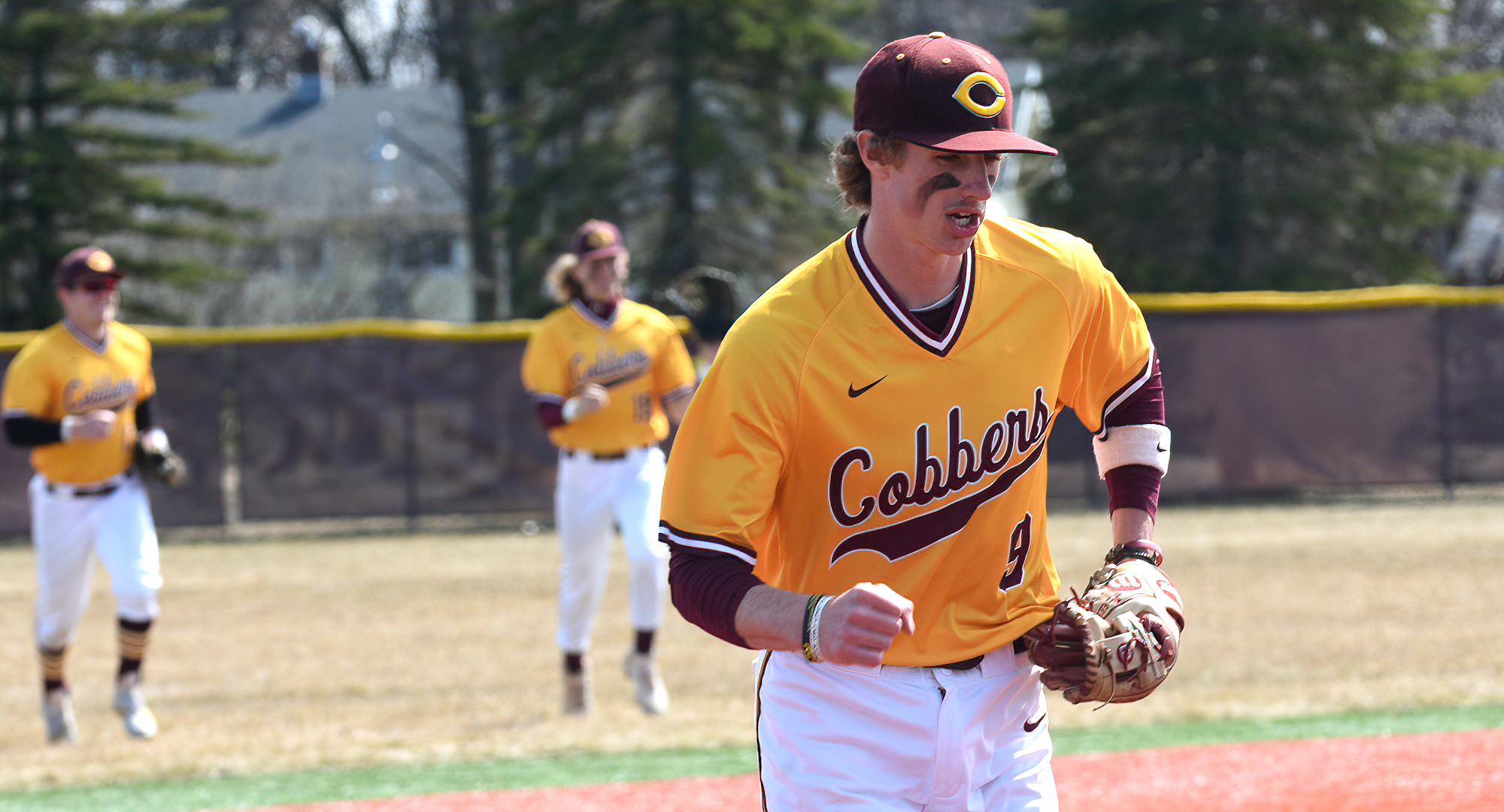 Thomas Horan had multiple-hits in both games of the Cobbers' split at St. John's. He went 5-for-8 with 2 RBI and is now hitting .323.