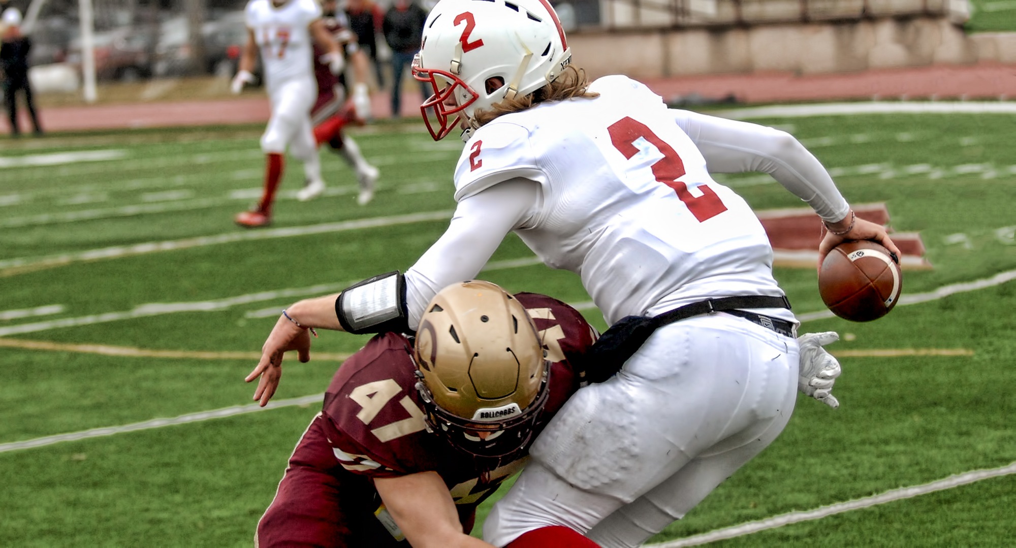 Sam Michel had a game-high 13 tackles and also made an interception in the Cobbers' win at No.4-ranked St. John's.