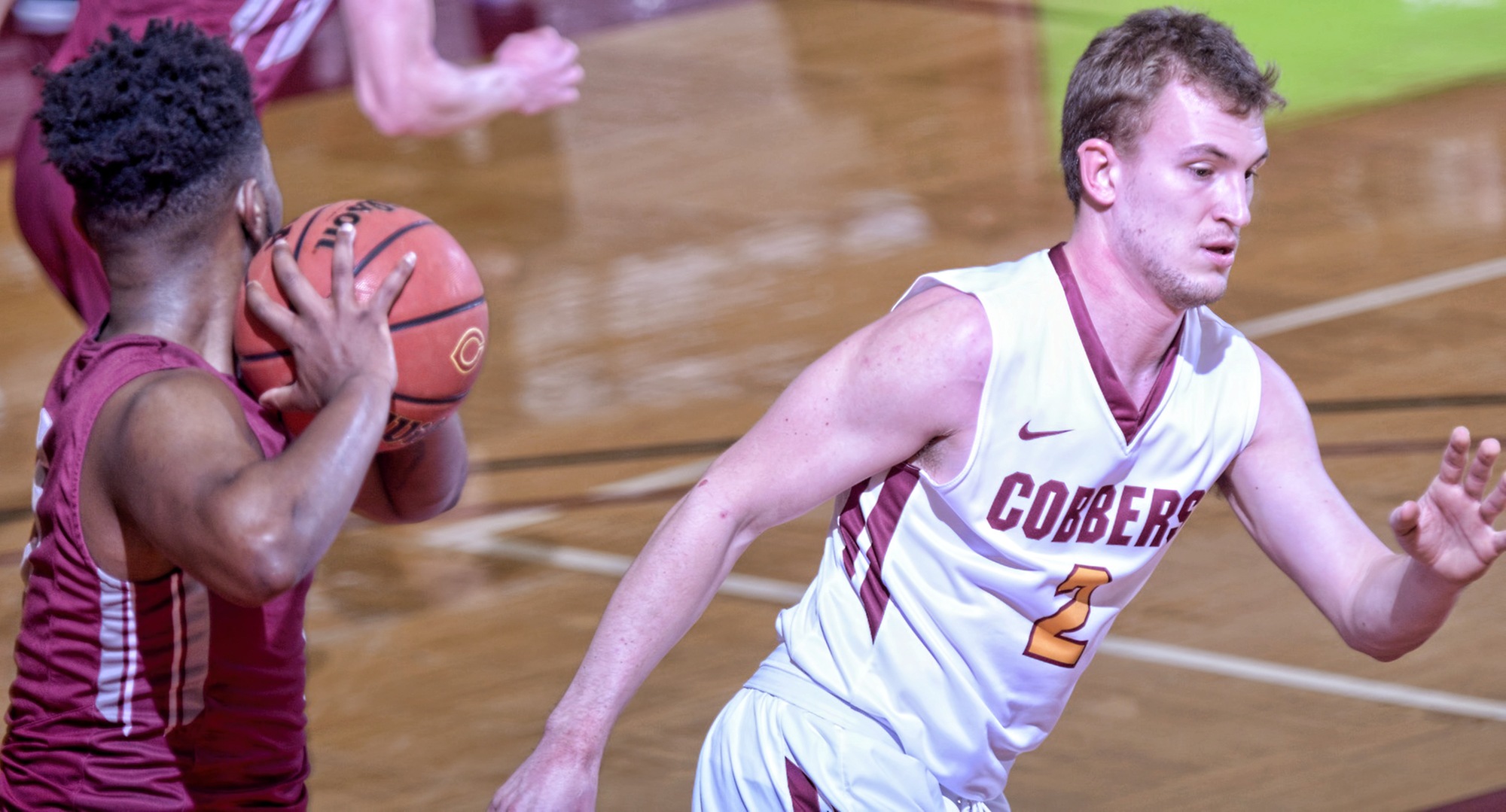Senior Austin Rund tied his season high point total in the Cobbers' game at Hamline.