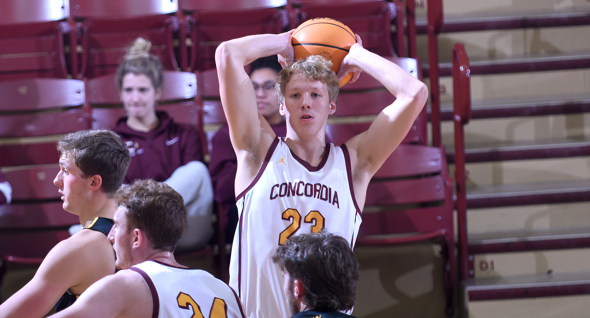 Sophomore Dylan Inniger had 15 points and a team-high seven rebounds in the Cobbers' game at Macalester.