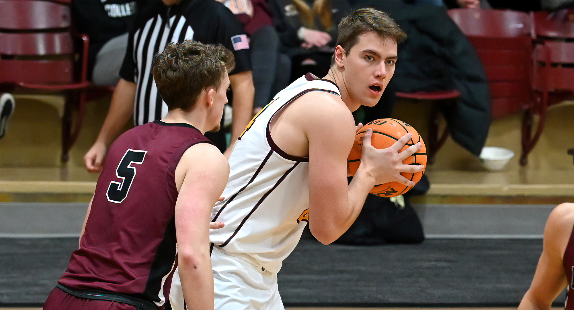 Jackson Loge went 12-for-16 from the floor and scored a career-high 27 points in the Cobbers game at Crown.