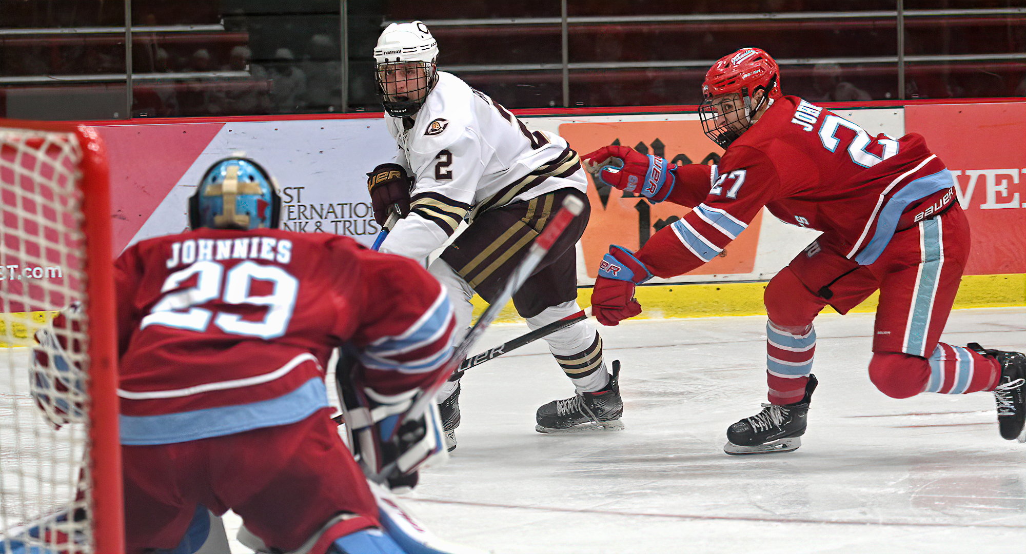 Adam Brown scored his first collegiate goal in the the Cobbers' series finale at St. John's.